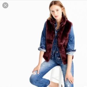 JCrew Faux-Fur Vest